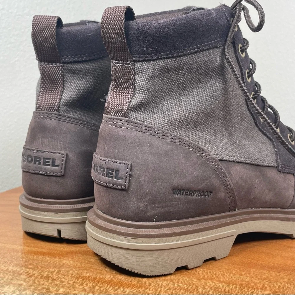 Sorel Men's Carson Moc Waterproof Boot Lace Up Full Grain Leather Brown Size 8
